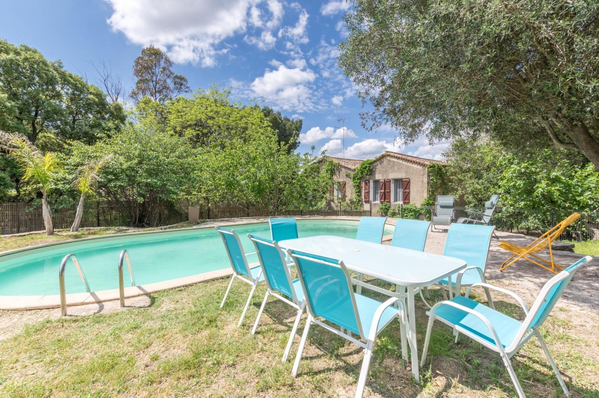 Maison Avec Piscine Location De Vacances Ferme Pedagogique Du Dolmen Le Pouget Exterior foto